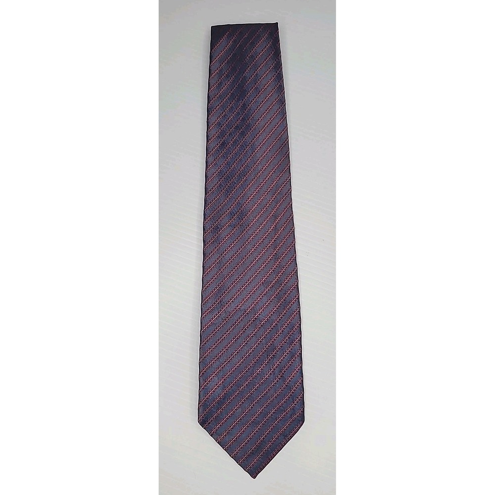 Longchamp Paris Mens 100% Silk Tie Necktie Stiped Multi‎ Color Italy